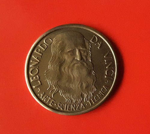 Medaglia leonardo vinci - leonardo, da