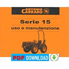 Carraro serie 15 Manuale uso