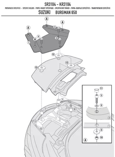 Givi sr3104 attacco bauletti - givi,