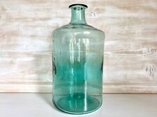 Antica grande bottiglia in vetro soffiato a bocca 19. Secolo Vaso in vetro decorativo country