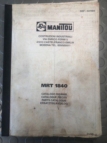 Catalogo ricambi manitou mrt - ricambi,