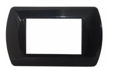 PLACCA 3 POSTI NERA BTICINO LIVING COMPATIBILE TIPO BTICINO L4803PA 