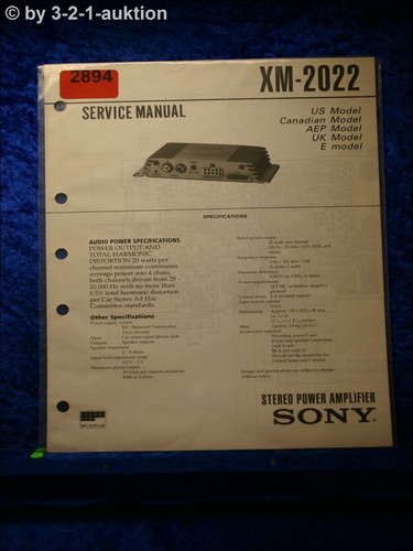 Sony service manual - manual, 2022