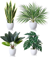 Pianta Finta 40Cm Piante Finte Da Interno Esterno Con Vaso Plastica Pianta Artif