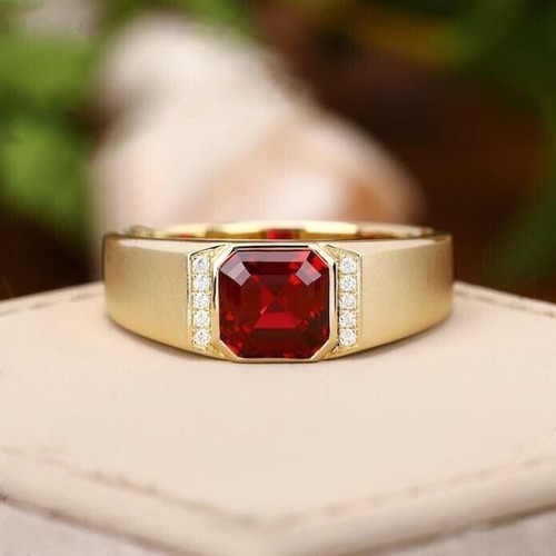 Anello uomo 3ct - uomo, asscher
