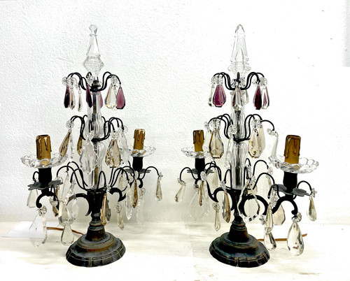 Coppia antiche girandole - coppia,