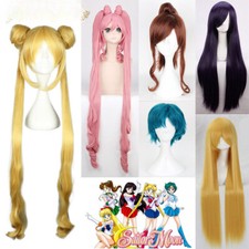Parrucche cosplay marinaio ragazza costume resistenza al calore festa capelli lunghi sintetici