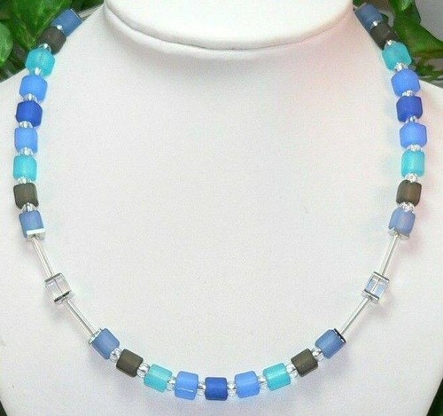 Collana cubo - , blu