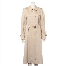 Trench cappotto Burberrys cotone 10 donna beige bottoni rottura mancanti con cintura