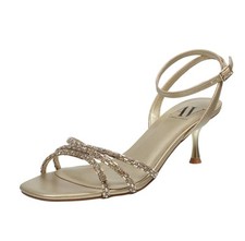 L'amour Sandali Con Tacco E Cinturino Oro - Taglia 40 [26cm] Scarpe Donna