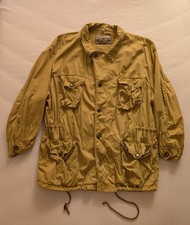 ARMANI JEANS 90's Field Jacket Military Army 52 XL 2XL 3Xl Mustard Cotton ITALY