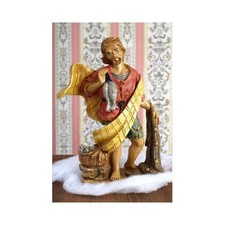 PESCATORE CON RETE E PESCE CM