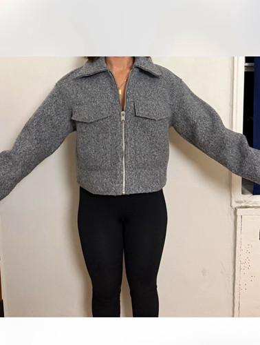 Giacca donna zara grigia zip - donna,