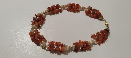 Vintage collana con pietre - con,