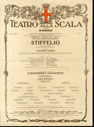 Teatro alla scala - teatro, locandina