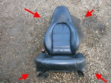 PORSCHE 996 911 BOXSTER CAYMAN PASSEGGERO SINISTRO ARRUFFATO SEDILE IN PELLE RISCALDATO 58K