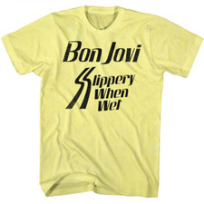 T-shirt Bon Jovi scivolosa quando bagnata regalo per tifoso taglia intera S-5XL