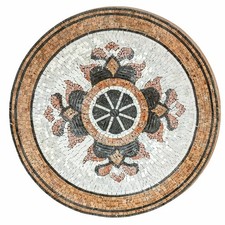 "Antica Roma" Rosone Mosaico in marmo su rete Diametro 90 cm COD. RUD-D