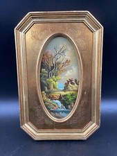 Quadro ovale paesaggio - , cascata