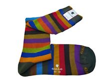 GALLO Calza Lunga Uomo Cotone Invernale Socks Fantasia Righe Taglia 40- 45
