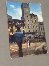 AREZZO GIOSTRA DEL SARACINO PIAZZA VASARI - Cartolina D'epoca a Colori