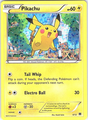 Pikachu 006 012 holo promo - holo,