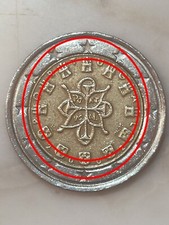 Moneta 2 Euro Portogallo 2002 Molteplici Errori Di Conio Rarissima 