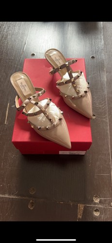Valentino rockstud patent mule - valentino,