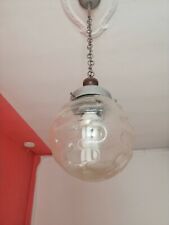 Lampadario palla sfera design anni 60/70 vetro di Murano lampada sospensione