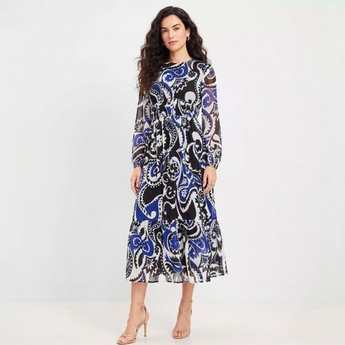 Abito midi loft - midi, paisley