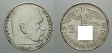 GERMANIA 2 REICHSMARK 1939 IN ARGENTO 625