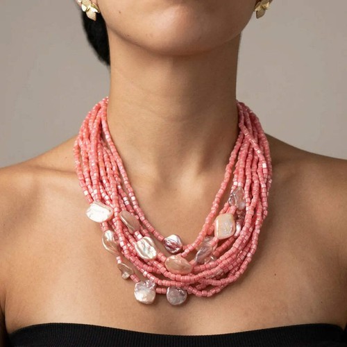 Corallo rosa collana - corallo,