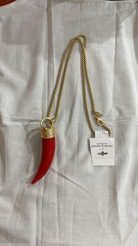 Collana corno rosso - corno, regalo
