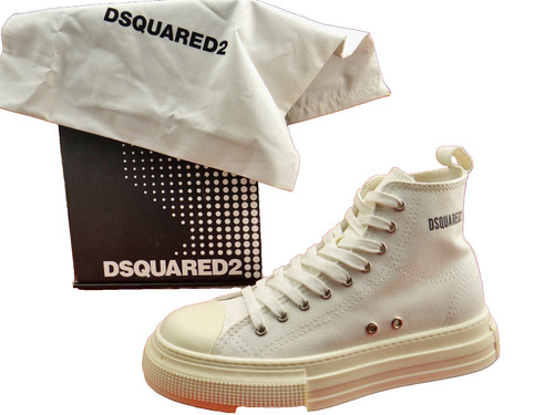 Dsquared2 sneaker bianche tela - bianche,