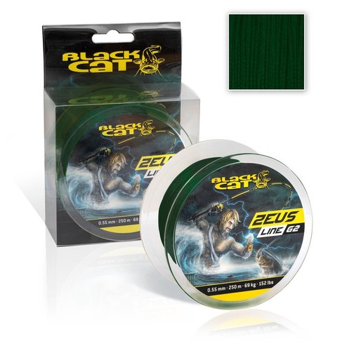 Black cat zeus line green - cat,