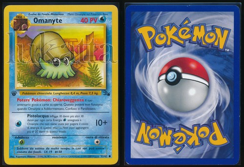 Carta pokémon omanyte prima - pokémon,