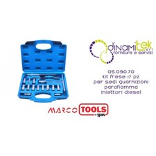 05.090.70 KIT 17 PZ FRESE PER SEDI GUARNIZIONI PARAFIAMMA/INIETTORI DIESEL SPIN 
