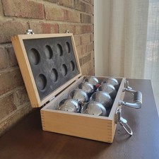 Set 8 palline da bocce cromate