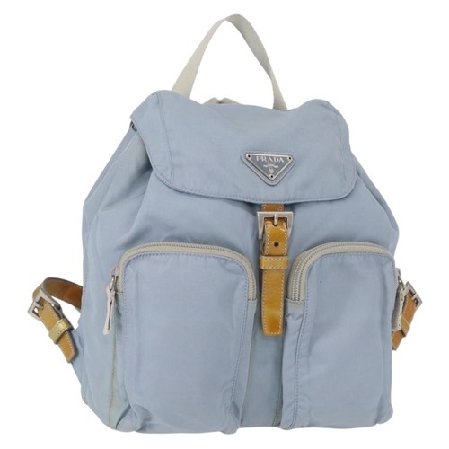 Prada zaino nylon azzurro - nylon,