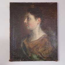 Antico Quadro Olio su Tela