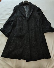 Pelliccia lunga di Astrakan Nero - Ottime Condizioni!