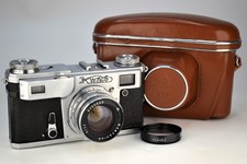 COMPLETAMENTE REVISIONATO 1980 ULTIMO NUMERO! URSS "KIEV-4A" FOTOCAMERA RF + obiettivo JUPITER-8m