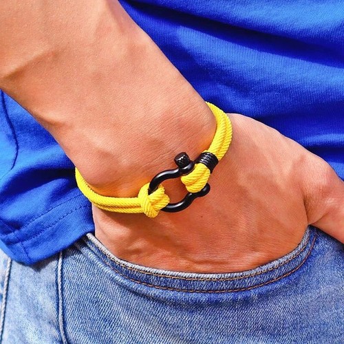 Bracciale uomo catena corda - bracciale,