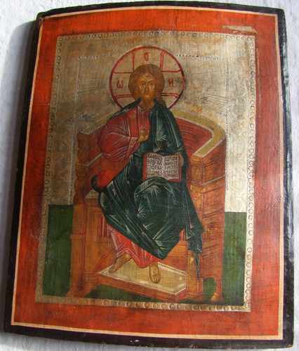 Antica icona grande - antica, di