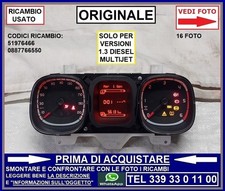 QUADRO STRUMENTI CONTA KM FIAT PANDA 3 312 1.3 DIESEL GASOLIO 51976466