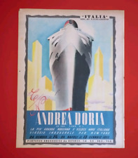 ANDREA DORIA VIAGGIO INAUGURALE GENOVA NEW YORK=ANNI '50=1953 ANNO=PUBBLICITA=