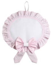 Filet fiocco nascita ovale - -,