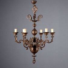 Lampadario Antico Bronzo
