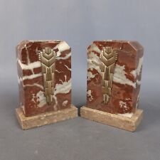 Fermalibri Marmo Ottone Artigianato Italiano Collezione Vintage Anni ‘50