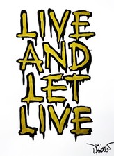 Dr. LOVE Live and let live Mario Schifano Keith Haring Banksy Rotella Picasso